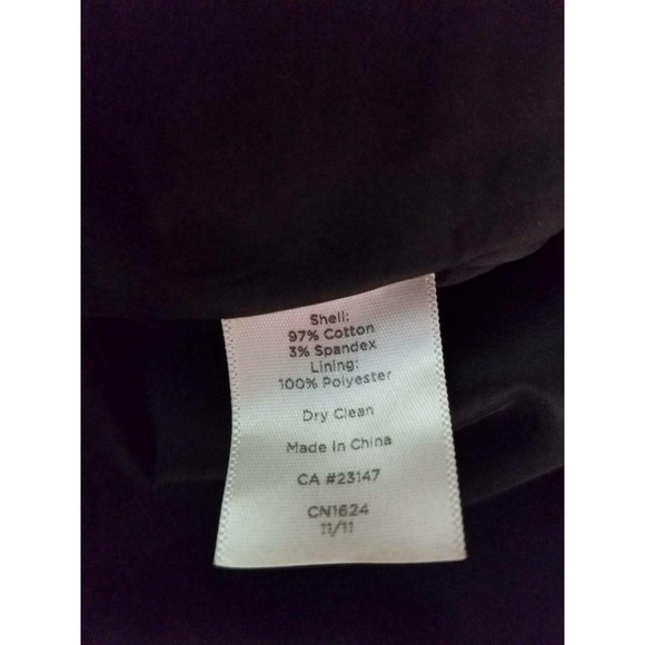 Talbots Denim Cotton Black Pink Green Floral Pencil Skirt Lined Knee Stretch 8P - Picture 7 of 7